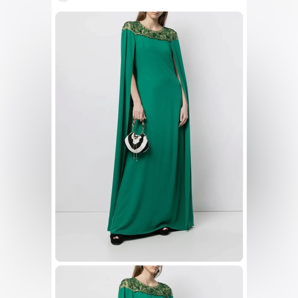 Marchesa Notte cape gown